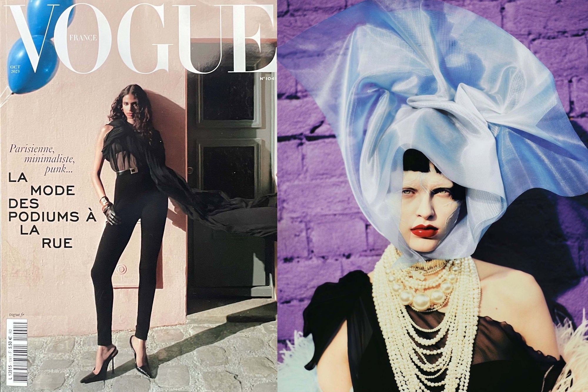 Vogue Paris with Coleman Douglas Pearls multirow necklace