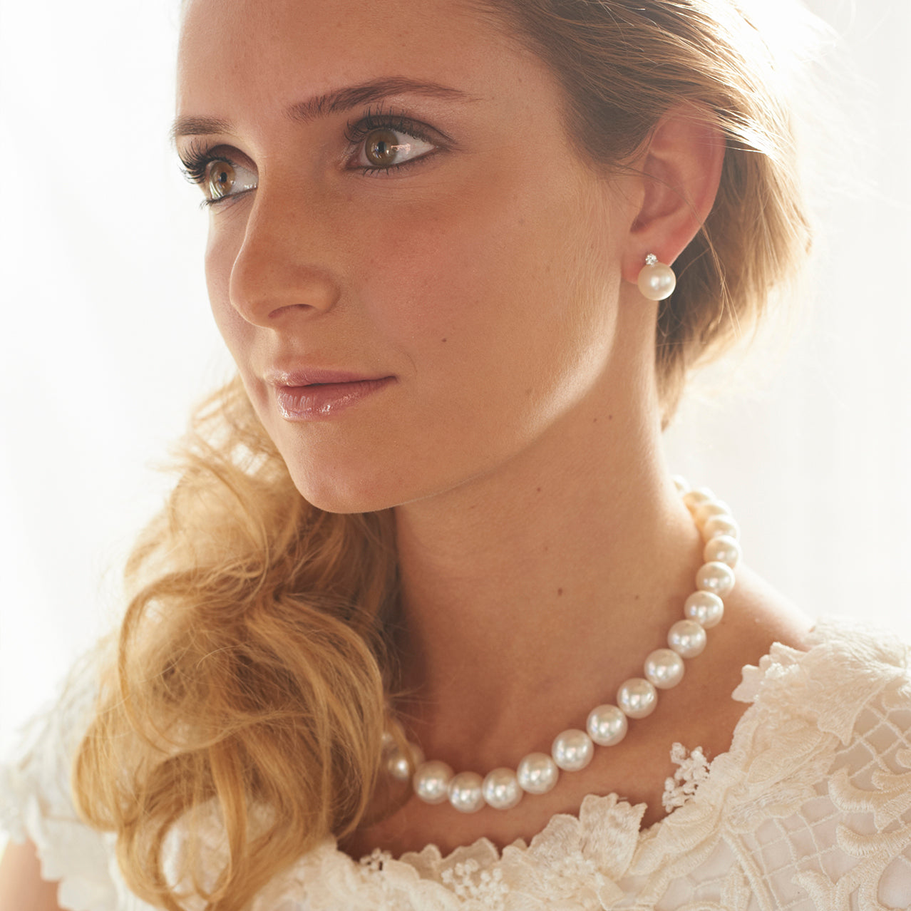 Florette Pearl Drop Bridal Earrings - Little White Couture