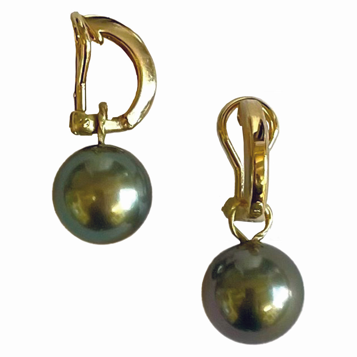 Tahitian Pearl Clip On &#39;Huggies&#39;