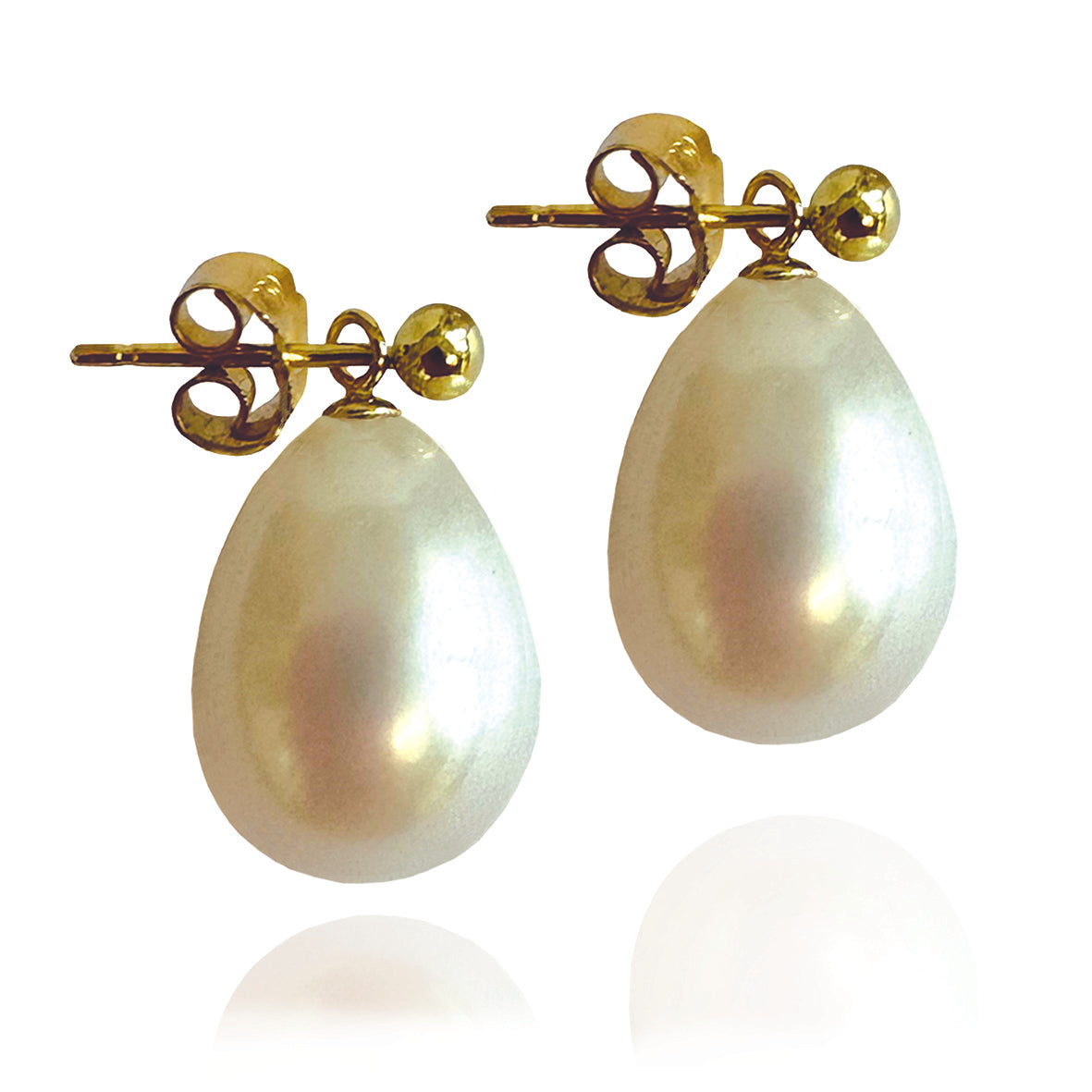 White Freshwater Pearl Large Drop Earrings