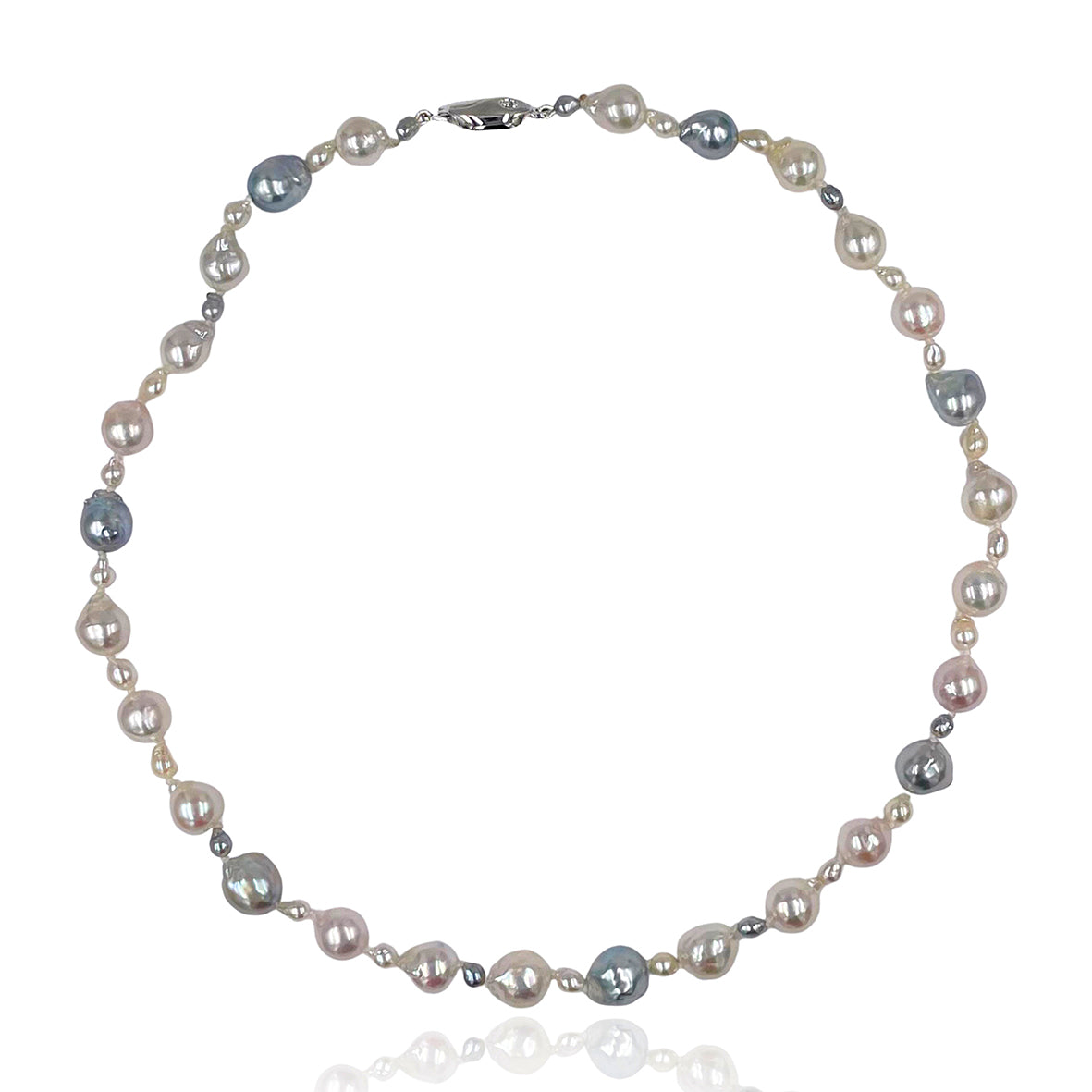 White &amp; Grey, Seed &amp; Akoya &#39;The Original&#39; Pearl Necklace