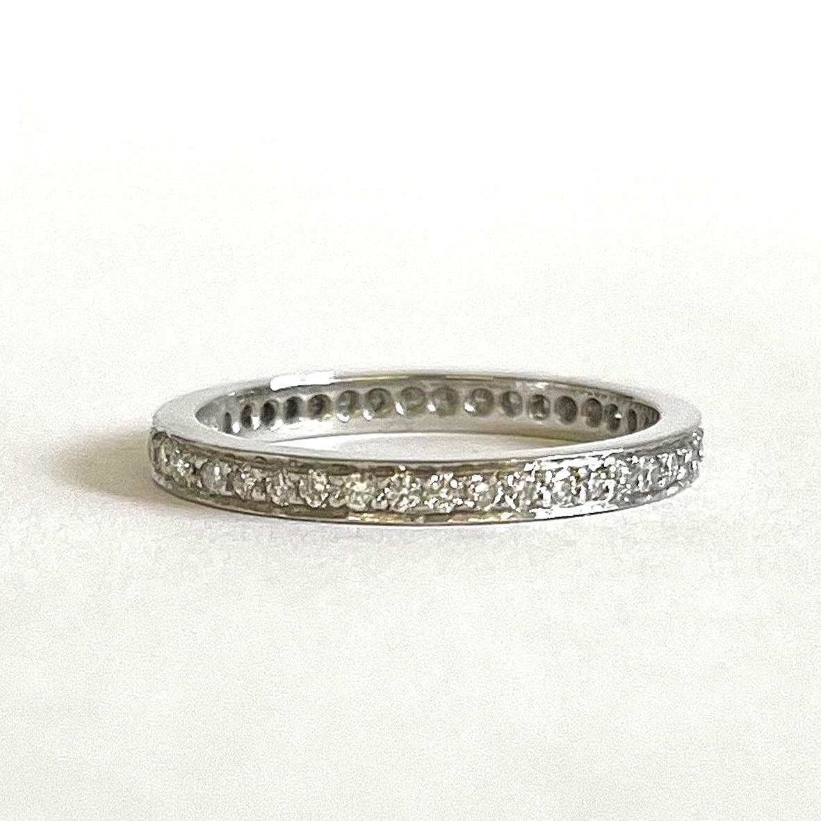 Diamond &amp; White Gold Full Eternity Ring