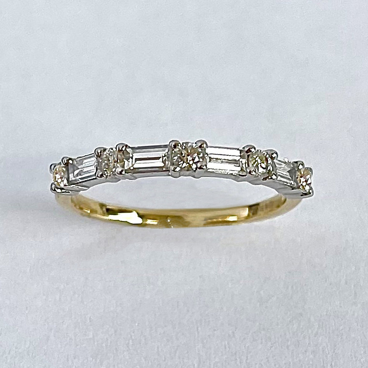 Baguette Diamond Half Eternity Ring