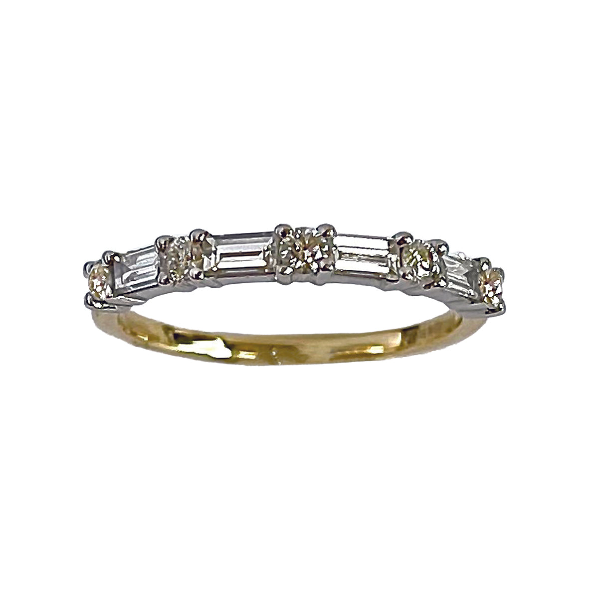 Baguette Diamond Half Eternity Ring