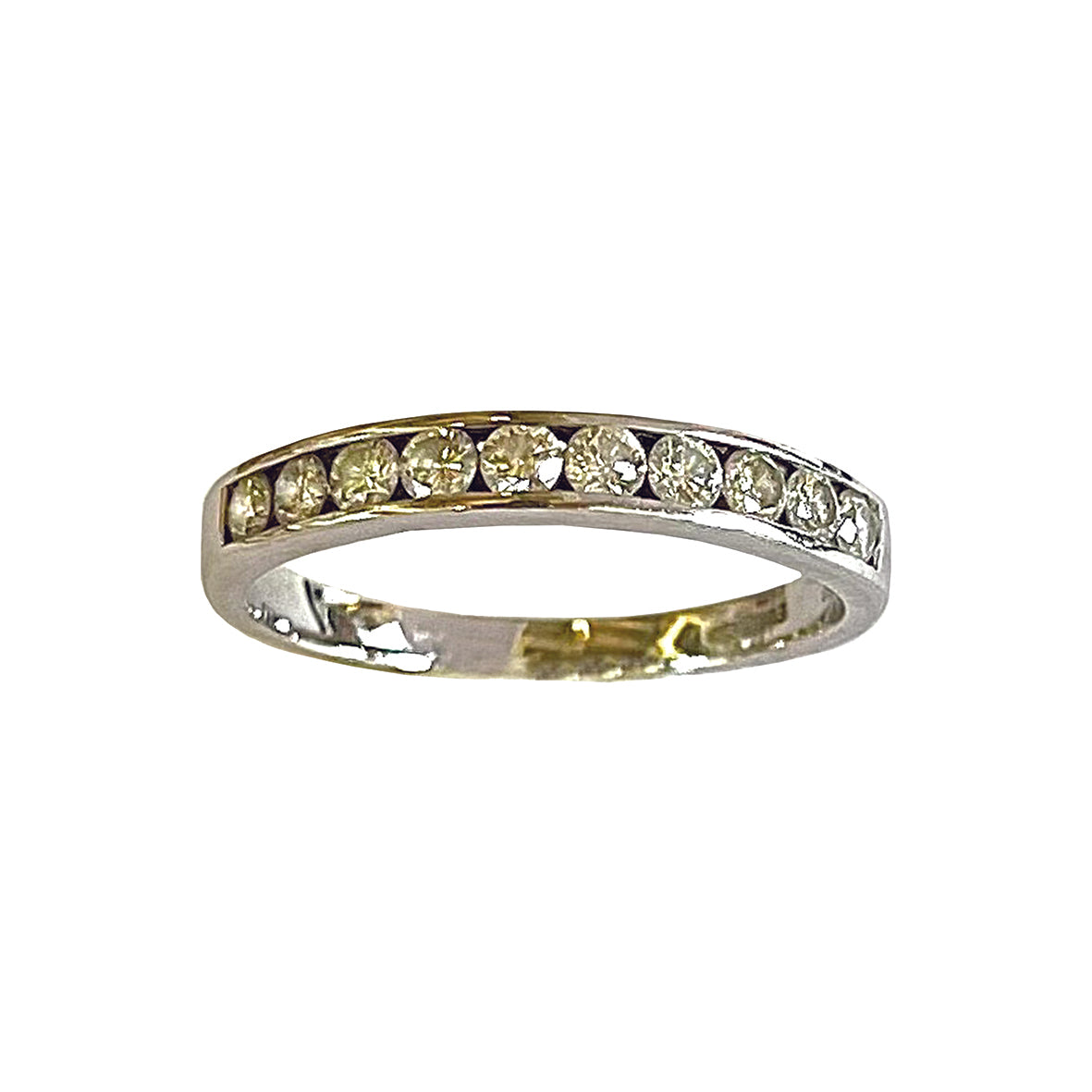 Diamond &amp; 18ct White Gold Half Eternity Ring