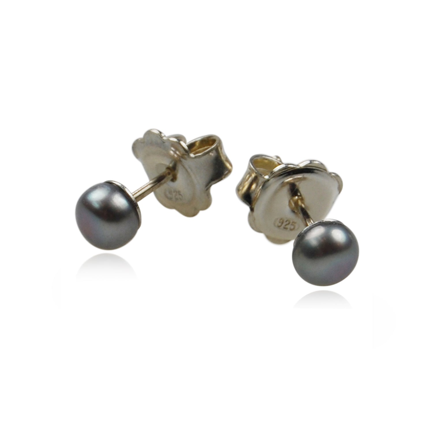 925 STERLING SILVER PAIR OF ROUND SHAPE 6MM HOLLOW BALL STUD EARRINGS FOR  MEN, WOMEN,GIRLS