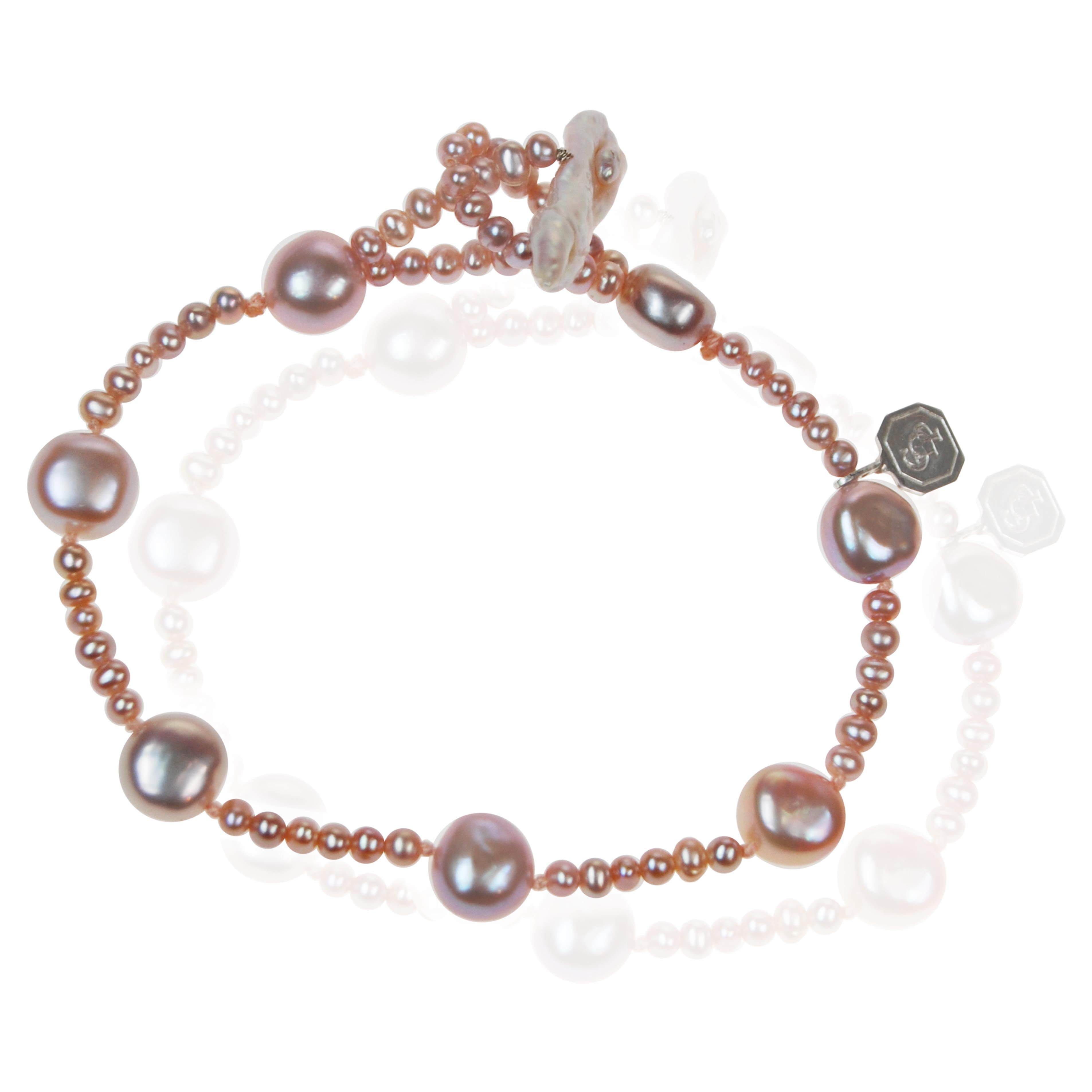 Pink pearl clearance bracelet uk