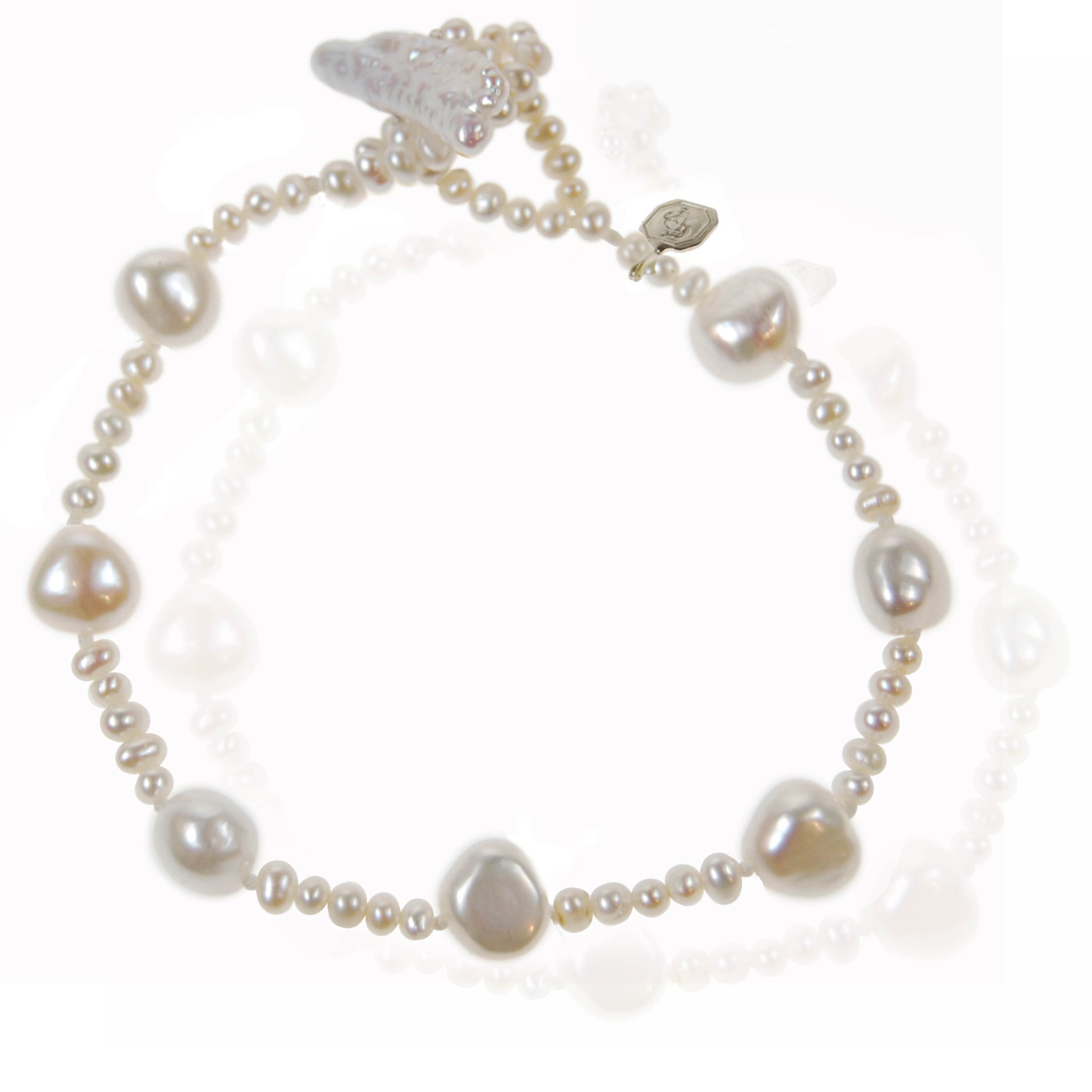 White Large Round Pearl Bracelet
