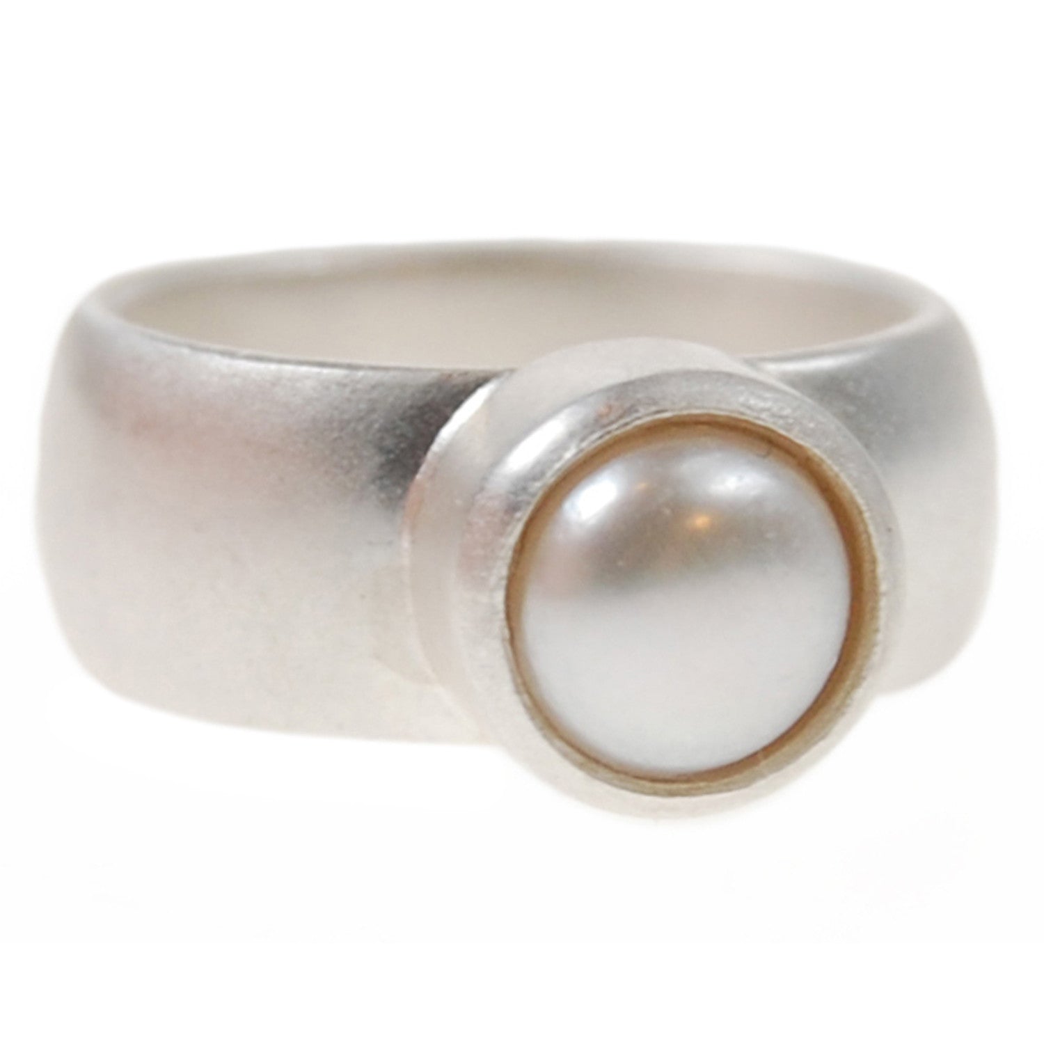 Silver pearl clearance ring price