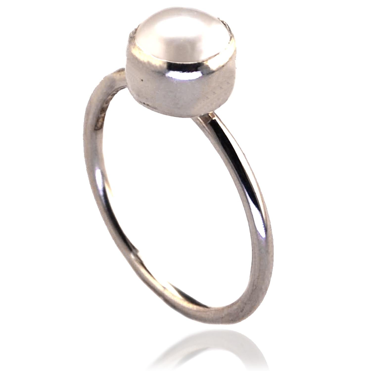 Silver pearl clearance ring price